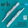 RESKIT RS72-0605 US weapon adapter for MiG-29 Fulcrum (2 pcs) (GBU-39 SDB, GBU-62 (JDAM-ER)) (3D Printed) (1/72)
